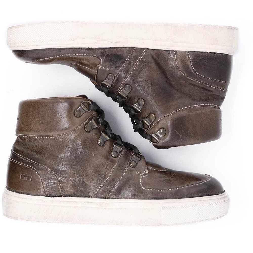 Bed Stu Brown Leather High Top Sneakers Front Tie Boots Women’s  size 6.5